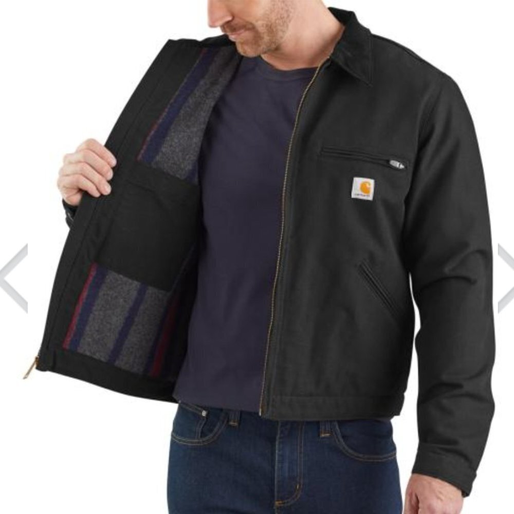 Carhartt DUCK BLANKET-LINED DETROIT JACKET black men